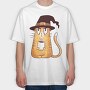 Serious Witch Grumpy Cat, Tricou Oversize Barbati (Unisex)