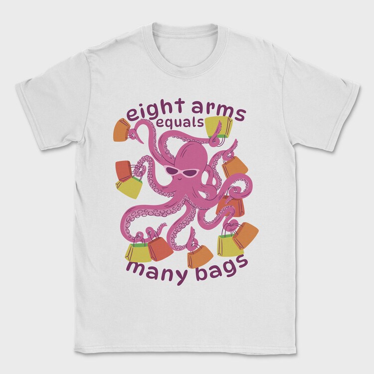 Shopping Octopus Humor, Tricou Barbati (Unisex)
