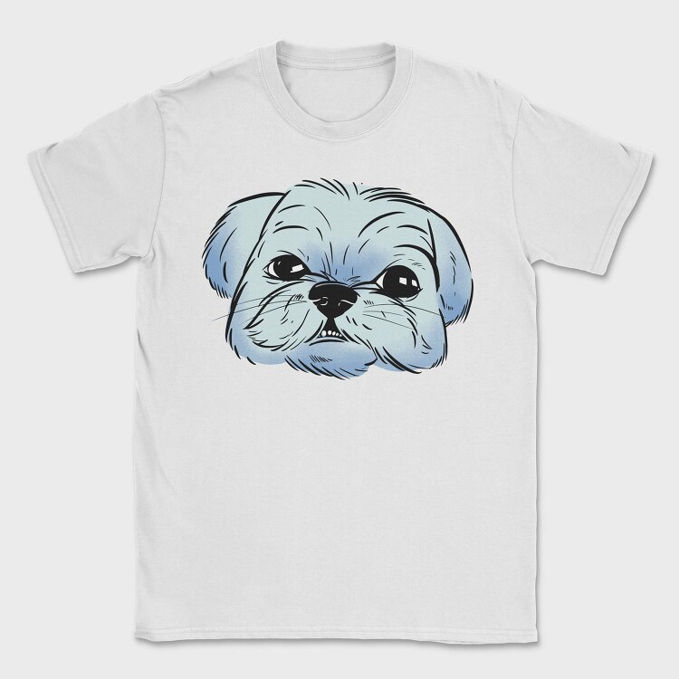 Shih Tzu Dog Portrait, Tricou Barbati (Unisex)