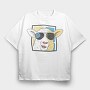 Sheep With Sunglasses, Tricou Oversize Barbati (Unisex)