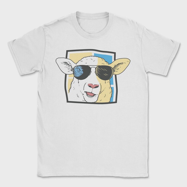 Sheep With Sunglasses, Tricou Barbati (Unisex)
