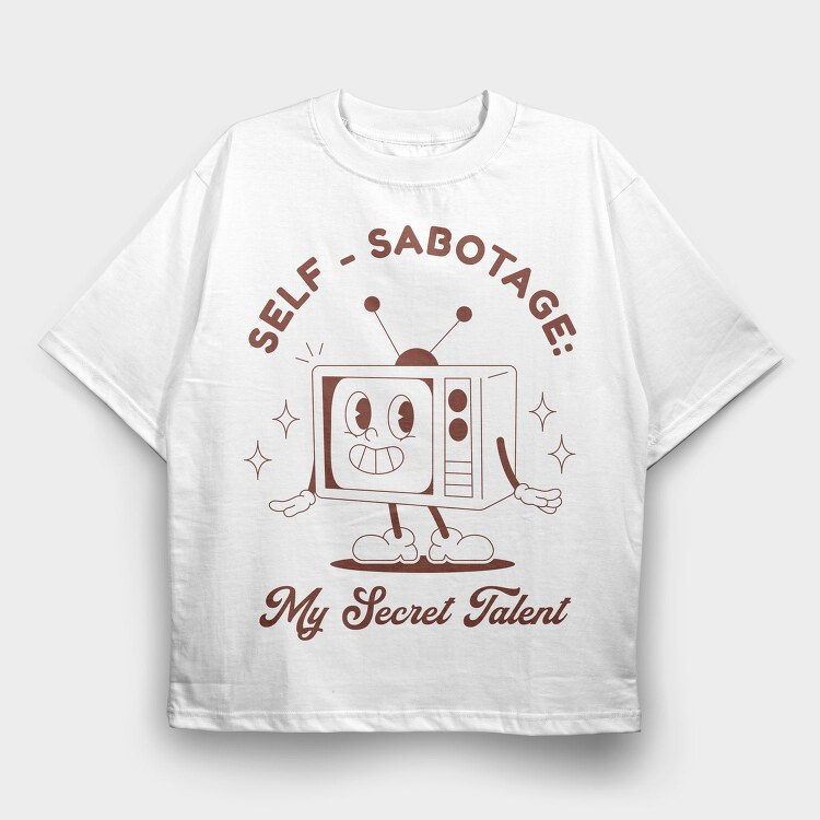 Self Sabotage Television, Tricou Oversize Barbati (Unisex)