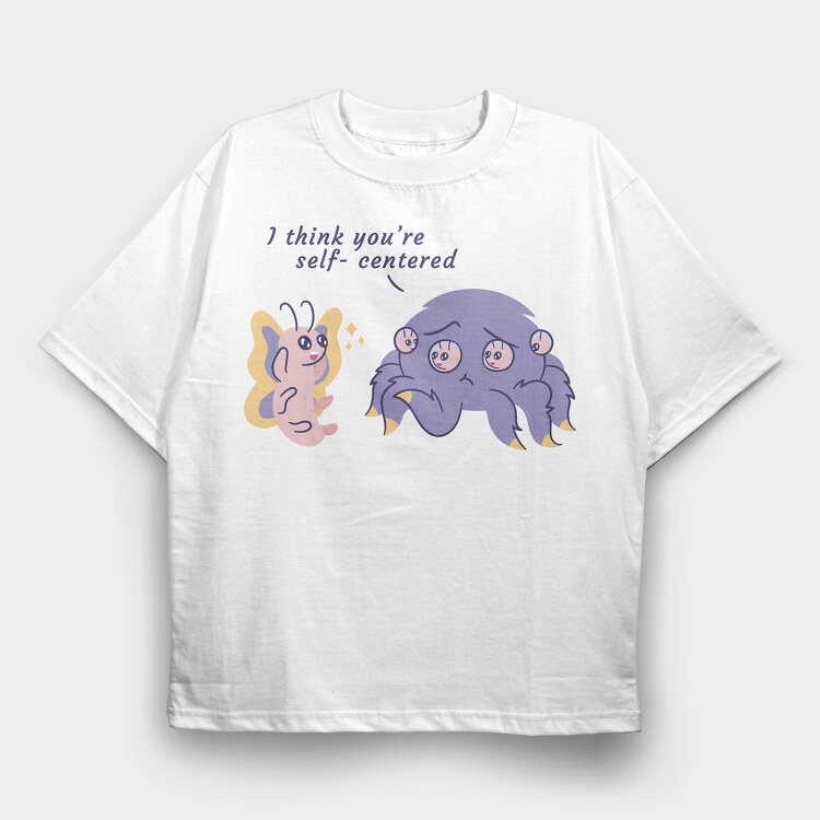 Self Centered Pun, Tricou Oversize Barbati (Unisex)