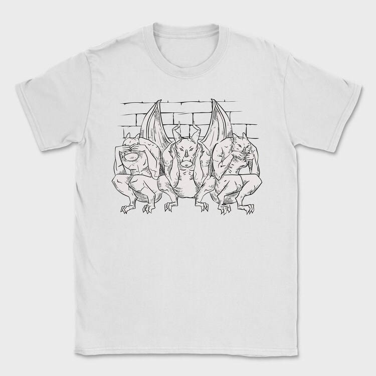 See No Evil Gargoyles, Tricou Barbati (Unisex)