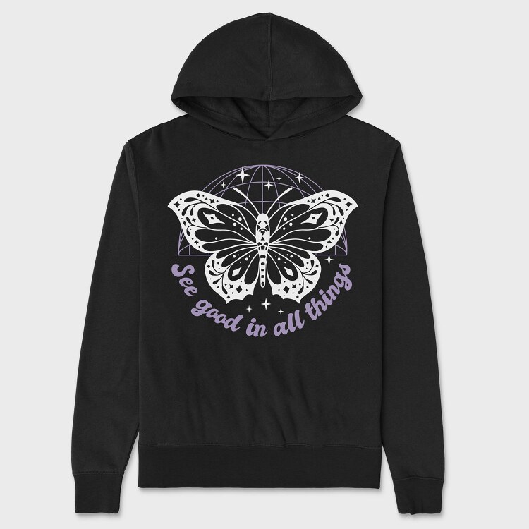 See Good Butterfly Tote, Hanorac Oversize Barbati (Unisex)