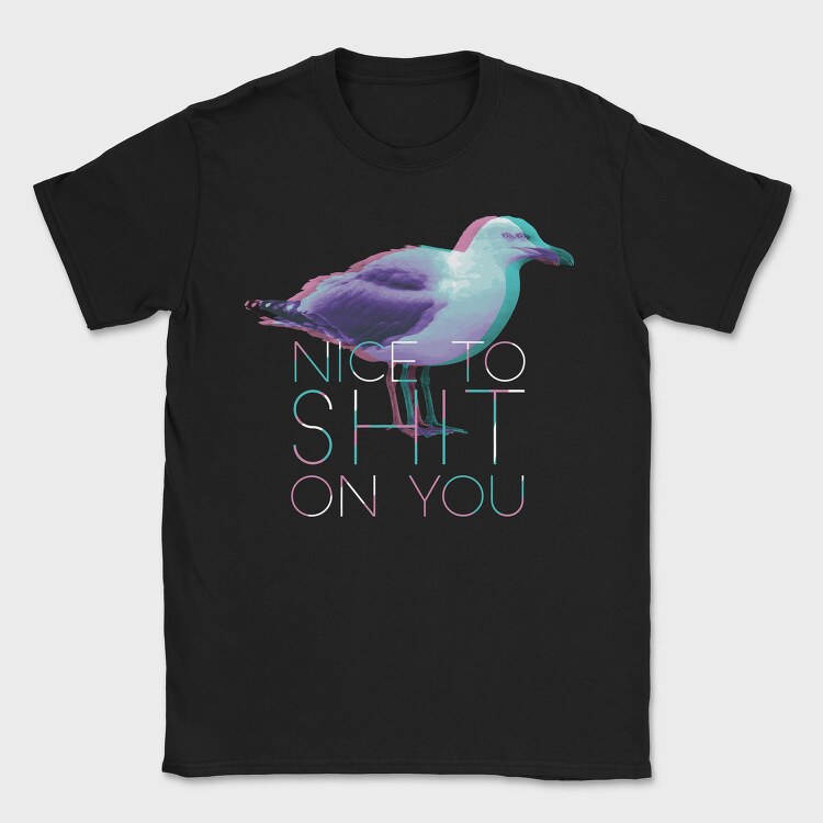 Seagull Bird Animal Funny, Tricou Barbati (Unisex)