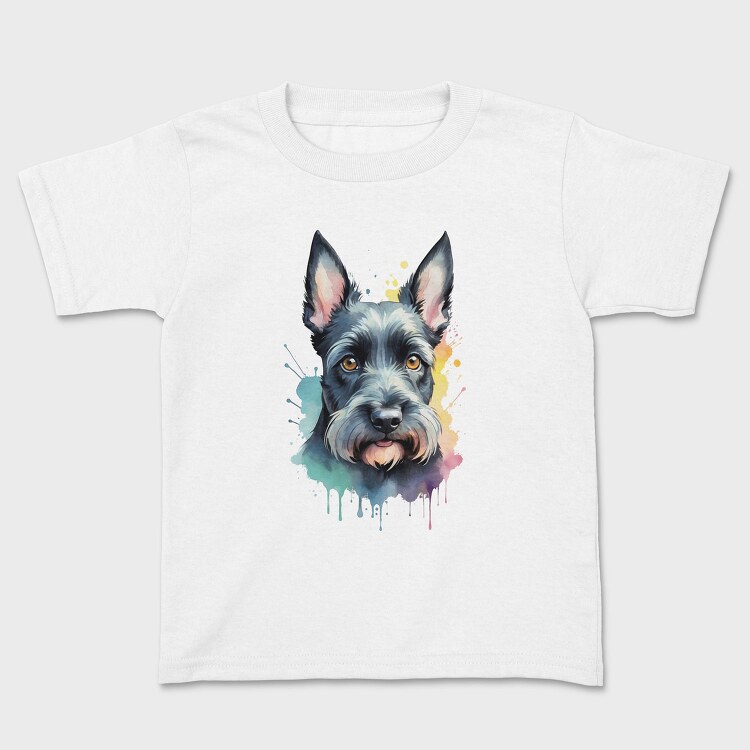 Scottish Terrier Color Splash, Tricou Copii