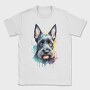 Scottish Terrier Color Splash, Tricou Barbati (Unisex)