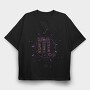 Scorpio Floral Zodiac Sign 08, Tricou Oversize Barbati (Unisex)