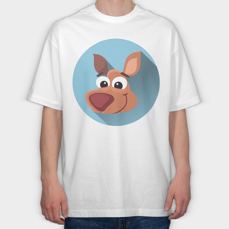 Scooby Smiley, Tricou Oversize Barbati (Unisex)