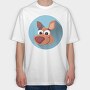 Scooby Smiley, Tricou Oversize Barbati (Unisex)
