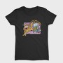 Scared Cat Funny Vacuuming, Tricou Femei