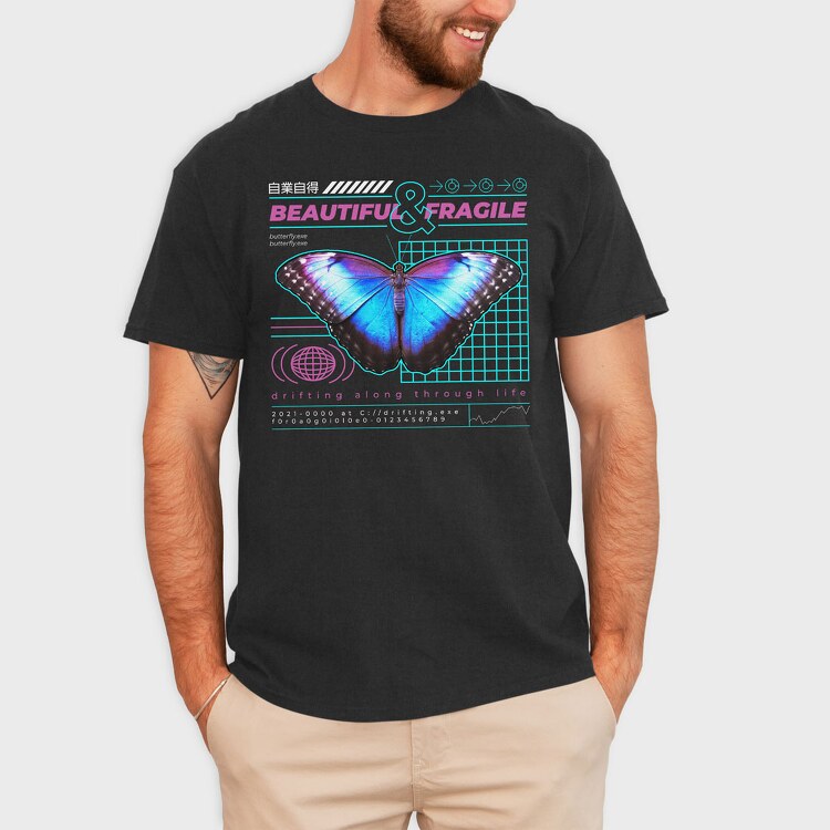 Trap Butterfly, Tricou Barbati (Unisex)