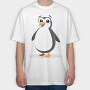 Penguin Smile, Tricou Oversize Barbati (Unisex)