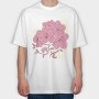 Grunge Triangle Flowers, Tricou Oversize Barbati (Unisex)