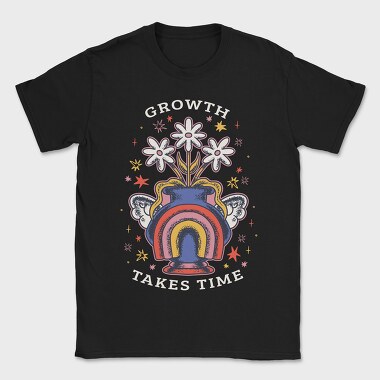 Growth Takes Time Floral Vase 02, Tricou Barbati (Unisex)