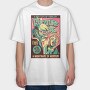 Scary Creature Retro Poster X Rays, Tricou Oversize Barbati (Unisex)