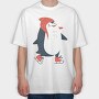 Penguin Skate Fest, Tricou Oversize Barbati (Unisex)