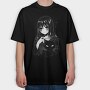 Scary Anime Girl, Tricou Oversize Barbati (Unisex)