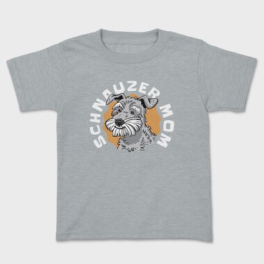 Schnauzer Dog Portrait, Tricou Copii