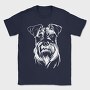 Schnauzer Dog Illustration, Tricou Barbati (Unisex)