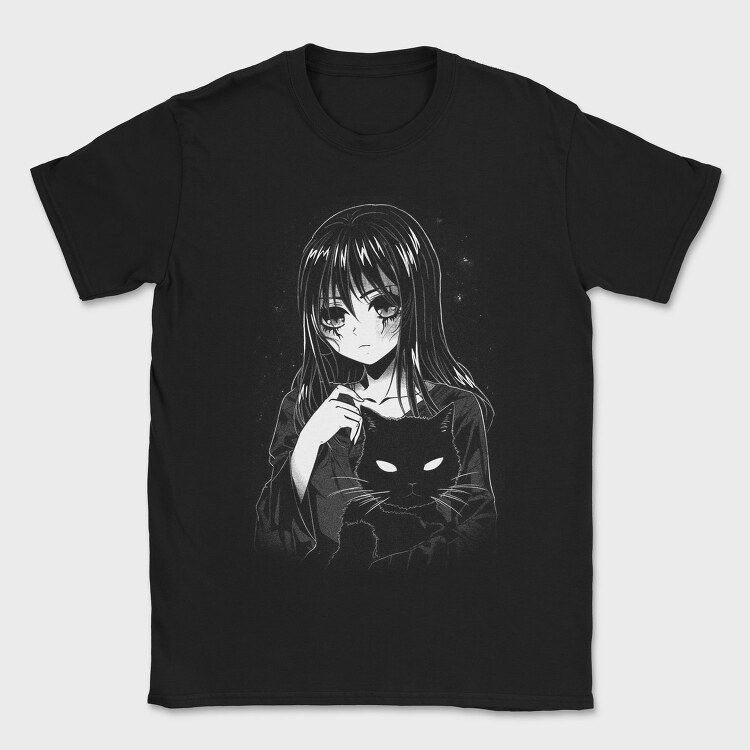 Scary Anime Girl, Tricou Barbati (Unisex)
