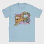 Scared Cat Funny Vacuuming, Tricou Barbati (Unisex)