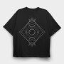 Phases Of The Moon Magical, Tricou Oversize Barbati (Unisex)