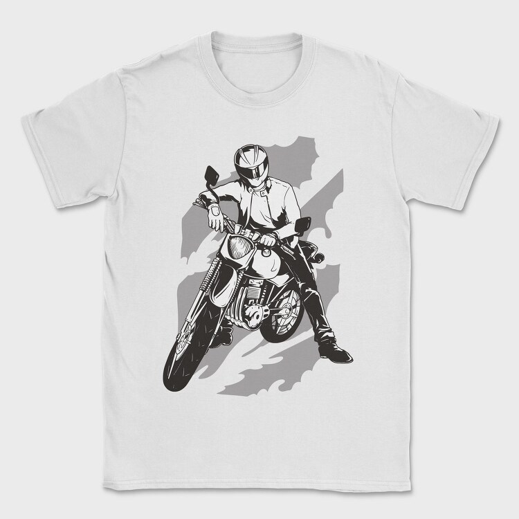 Person With Motorcycle Motorcyclist, Tricou Barbati (Unisex)