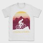 Person Cycling Retro Sunset Dawn, Tricou Barbati (Unisex)