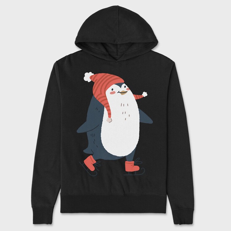 Penguin Skate Fest, Hanorac Oversize Barbati (Unisex)