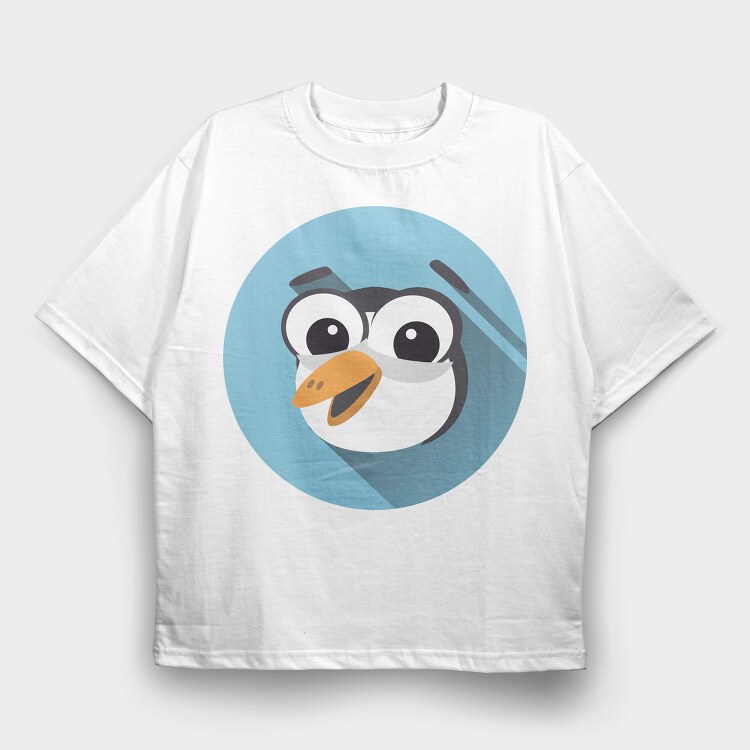 Penguin Pop Art, Tricou Oversize Barbati (Unisex)