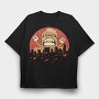 Peanut Monster City, Tricou Oversize Barbati (Unisex)