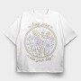 Peaceful Flower Set Quote 04, Tricou Oversize Barbati (Unisex)