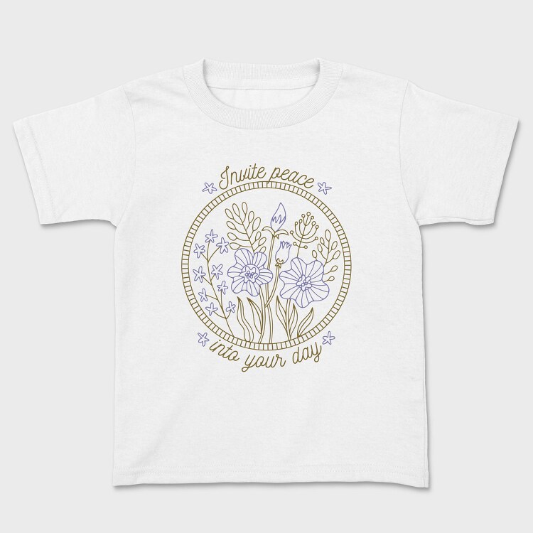 Peaceful Flower Set Quote 04, Tricou Copii