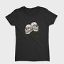 Grungy Skulls Halloween Emblem, Tricou Femei