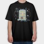 Winter Window Cat, Tricou Oversize Barbati (Unisex)