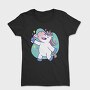 Wine Unicorn Cartoon Drinking, Tricou Femei