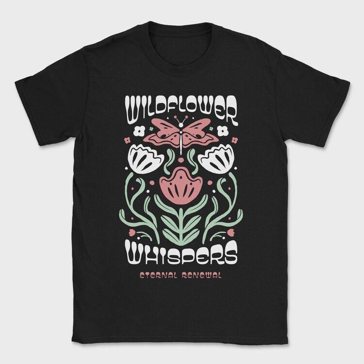 Wildflower Whispers Butterfly, Tricou Barbati (Unisex)