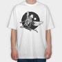 Winged Skeleton Grunge Fly, Tricou Oversize Barbati (Unisex)