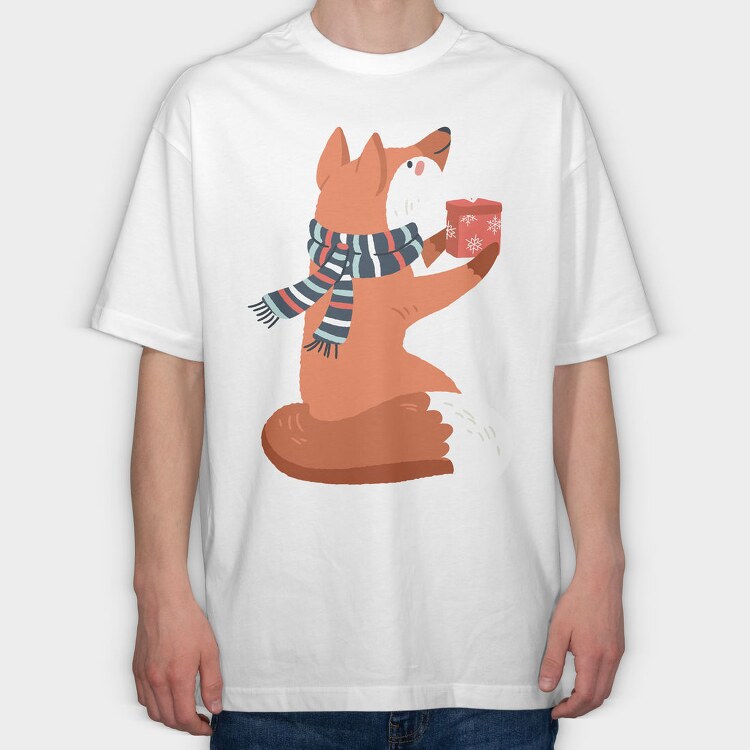 Winter Fox Mug, Tricou Oversize Barbati (Unisex)
