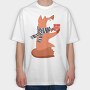 Winter Fox Mug, Tricou Oversize Barbati (Unisex)
