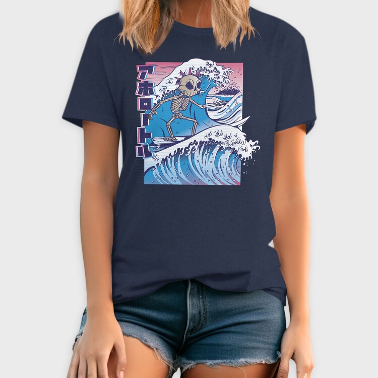 Skeleton Surf, Tricou Barbati (Unisex)