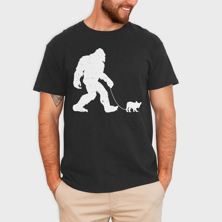 Bigfoot French Bulldog, Tricou Barbati (Unisex)