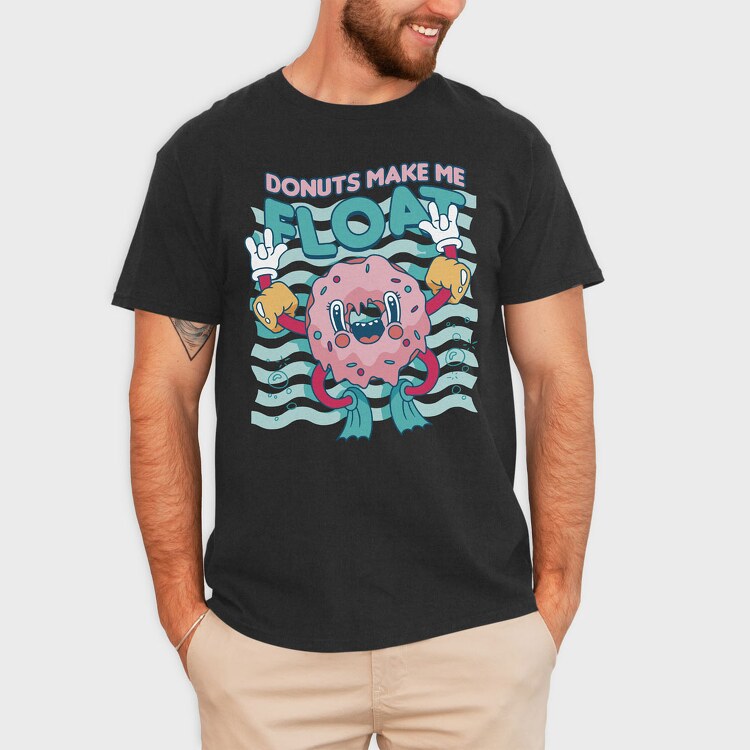 Donuts Make Me Float, Tricou Barbati (Unisex)