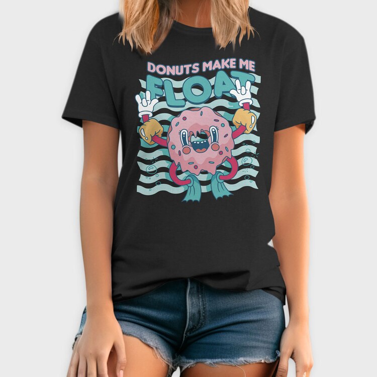 Donuts Make Me Float, Tricou Barbati (Unisex)