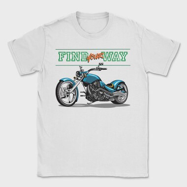 Find Your Way Motorcycle, Tricou Barbati (Unisex)