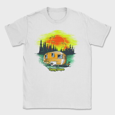 Happy Camper Sunset, Tricou Barbati (Unisex)
