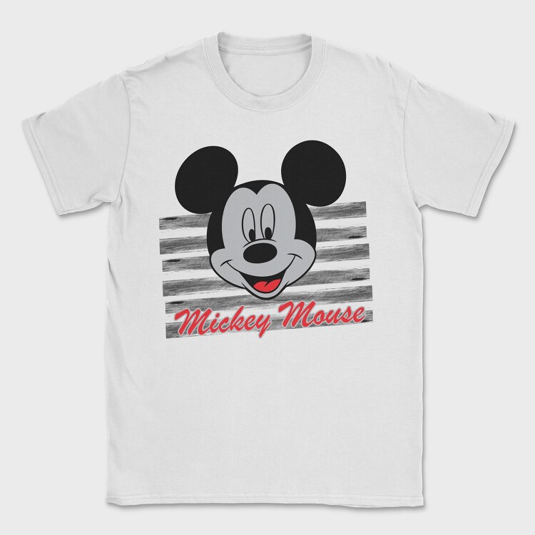 Mickey Mouse Stripes, Tricou Barbati (Unisex)
