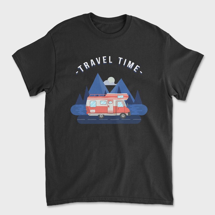 Travel Time Camper, Tricou Barbati (Unisex)
